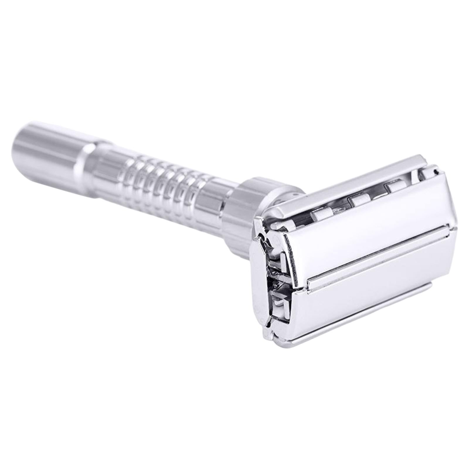 Zxpjkyu Double Edge Safety Razor Plated Reusable Double Edge Razor Beard Shaving for Men