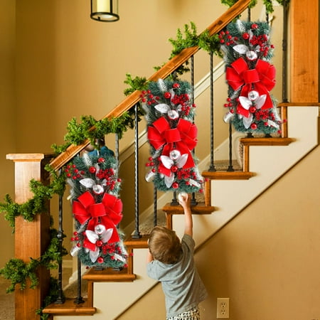 

PeiBai Christmas Rattan Upside Down Tree Wall Hanging Door Hanging Restaurant Decoration