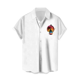 lcziwo Hawaiian Shirts for Men Tropical Beach Floral Print Hawaii