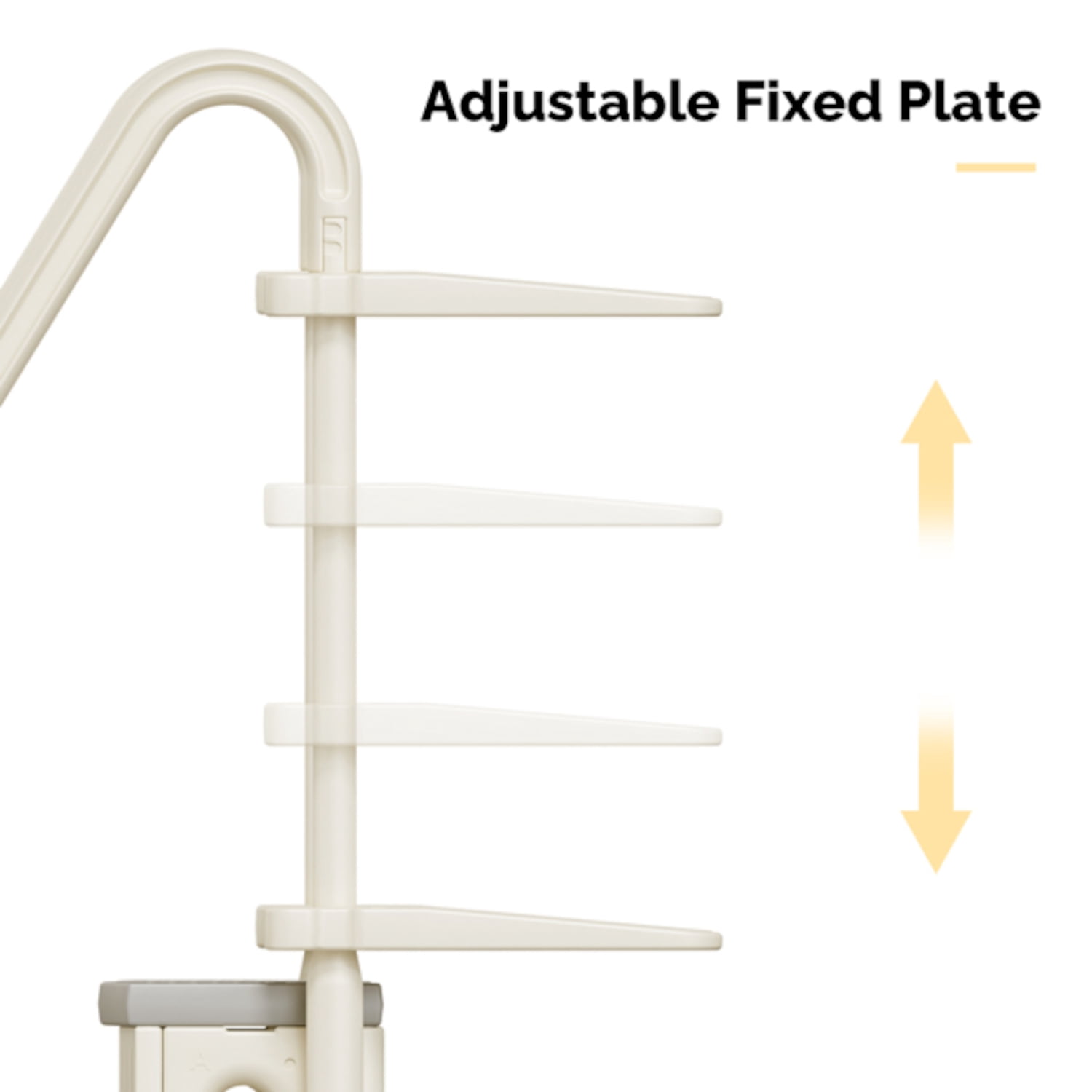 Alvantor 3-Step Heavy-Duty Pool Ladder with Handrails Non-Slip Plastic Steps for Above Ground Pools 35 to 46 in 400 lb Capacity White