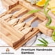 thumbnail image 4 of Tabla de charcutería Woodenhouse, bandeja de queso de bambú con utensilios, 4 of 8