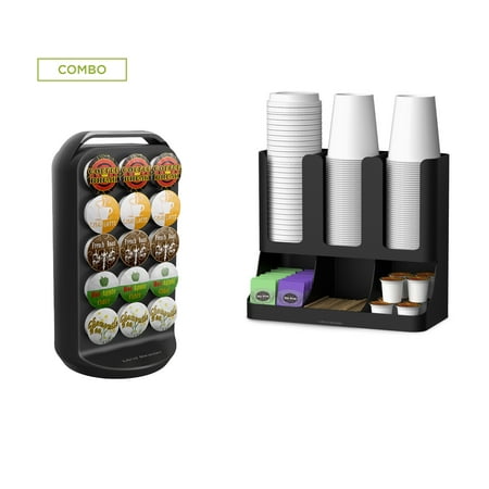 Mind Reader K-Cup Carousel and Coffee Condiment / Cup Organizer, Capacity 30 K-Cups,