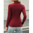 thumbnail image 3 of Zeagoo Women's Turtleneck Long Sleeve Tops Lightweight Base Layer T-Shirts Solid Slim Fit Thermal Top, 3 of 5