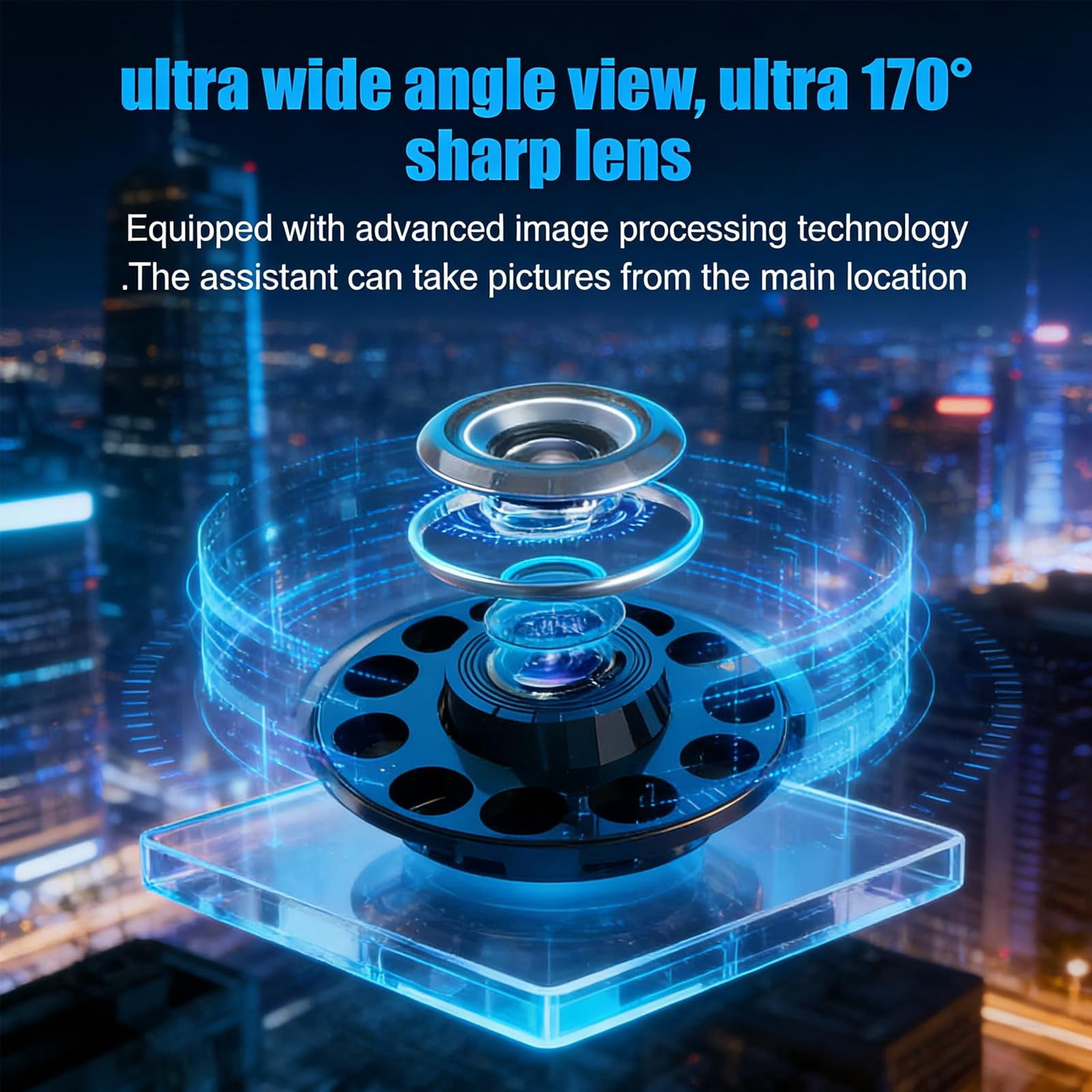 Upgraded Ultra-Invisible No-Plug Camera, 1080P WiFi Mini Hidden Camera with Two-Way Audio, 170° Wide Angle, Long Battery Life, No-Drill Wireless Indoor Security Camera for Pet, Home, Office