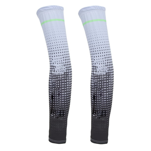 Mangas De Brazo De Compresión, Mangas De Sol Para Hombres, Seda Elástica De Hielo, Protección De La Piel De Absorción De Humedad Transpirable Fría, Ideal Para Viajar En