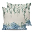thumbnail image 7 of Outdoor Throw Pillow Cover Blue Hydrangea and Eucalyptus Leaves Waterproof Cushion Covers 2 Pack Farm Retro Burlap Linen Pillow Cases Home Decoration for Patio Garden Couch Sofa, 7 of 7
