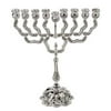 Holy Land Gifts 4375 Menorah Light Of World Silver 9 Branched 11.5 In.