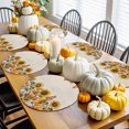 thumbnail image 3 of Fall Round Placemats Set of 4 Harvest Pumpkin Place Mats Thanksgiving Woven Placemat Maple Leaves Sunflower Linen Circle Braided Table Mat for Kitchen Dining Table Autumn Party Home Decor 15 Inch, 3 of 9