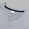 thumbnail image 4 of PiGOGI Men's Casual V-Neck Short Sleeve Shirt Pocket Lightweight Beach Summer Top Gray XL, 4 of 4