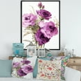 thumbnail image 2 of Designart 'Bouquet of Dark Pink Roses' Traditional Framed Canvas Wall Art Print, 2 of 5