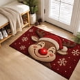 thumbnail image 4 of Merry Christmas Door Mats, 23.62x15.75 inch Cute Red Nose Reindeer Doormat, Non-Slip Printed Snowflake Holiday Decor Floor Carpet for Indoor Outdoor Entryway Mudroom Bathroom Front Porch Farmhouse, 4 of 7