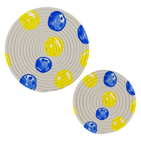 

Polka Dots Pattern Cotton Braided Potholders 2 Pack Heat-Resistant Pads 7.09 and 9.45