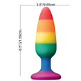 thumbnail image 3 of Colours Pleasure Silicone Anal Plug, Rainbow Edition, Medium, 3 of 3