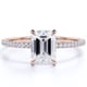 thumbnail image 1 of JeenMata Anillo de Compromiso de Moissanita de Talla Esmeralda de 1,25 Quilates en Oro Rosa de 18 K sobre Plata, 1 of 6