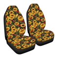thumbnail image 7 of ZIATUBLE Sunflower Front Auto Seat Cover Stretch Vehicle Seat Protector Car Covers Pack of 2 Car Accessories for Interior Decor Bucket Seats Protector Covers Fit for Cars SUV Truck Sedan, 7 of 7