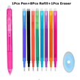 thumbnail image 1 of 0.7mm Magic Erasable Pen Press Gel Pen Set 8 Colors Erasable Refill Rod Gel Ink Stationery Retractable Pens Washable Handle Rod Pink-mix 10Pcs, 1 of 6