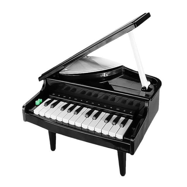 Black Children Playable Piano Music Box With Light Up Keys And Musical Sounds Early Learning Educational Toy Instrument For Kids Home Decoration