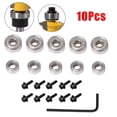 thumbnail image 3 of 10Pc Router Bits Top Mounted Ball Bearings Guide for Router Bit Bearing Repair, 3 of 8