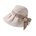 thumbnail image 2 of Fashion Side Bow Decor Bucket Hat Large Brim Anti‑UV Sun‑Shade Hat Lightweight Foldable Ladies Daily Vacation Head‑Accessory, 2 of 3