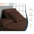 thumbnail image 3 of SGI Bedding Egyptian Cotton Top Split Sheet Set Solid Adjustable Bed 34" Split Head Cal King 600 TC 18" Deep Chocolate, 3 of 9
