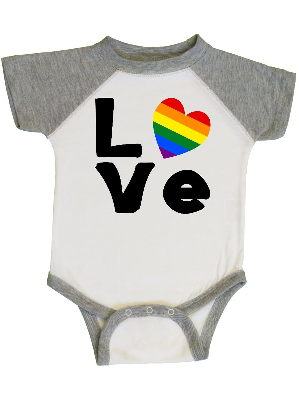 Rainbow Gay Pride Love is Love Baby Bodysuit Unisex 0-24 Months Funny Novelty Infant One-Piece Onesies