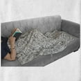 thumbnail image 5 of Forest Soft Flannel Fleece Throw Blanket, Botanical Foliage Herbs Wild Plants Leaves Autumn Fall Soft Toned, Cozy Plush for Indoor and Outdoor Use, 70" x 90", Warm Taupe Dust and White, by Ambesonne, 5 of 5