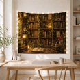 thumbnail image 5 of Open Botanical Book Across a Layered Library Desk, Cozy Vintage for Plant Lovers, Herbalist Decor, Housewarming Gift, Tapestry Wall Hanging for Study Room and Reading Nook, 5 of 7