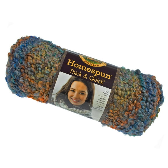 Craft County Ultra Soft Homespun Yarn - Acrylic & Polyester Blend Textured Chunky Yarn - Bulky Weight #6 Thread - 160 Yard (146 Meter) Skein