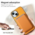 thumbnail image 5 of Magnetic 2 in 1 Detachable Wallet Compatible with iPhone 14 Case, with Card Holder Faux Leather Men Women Compatible with MagSafe Phone Cover for iPhone 14, Yellow, 5 of 11
