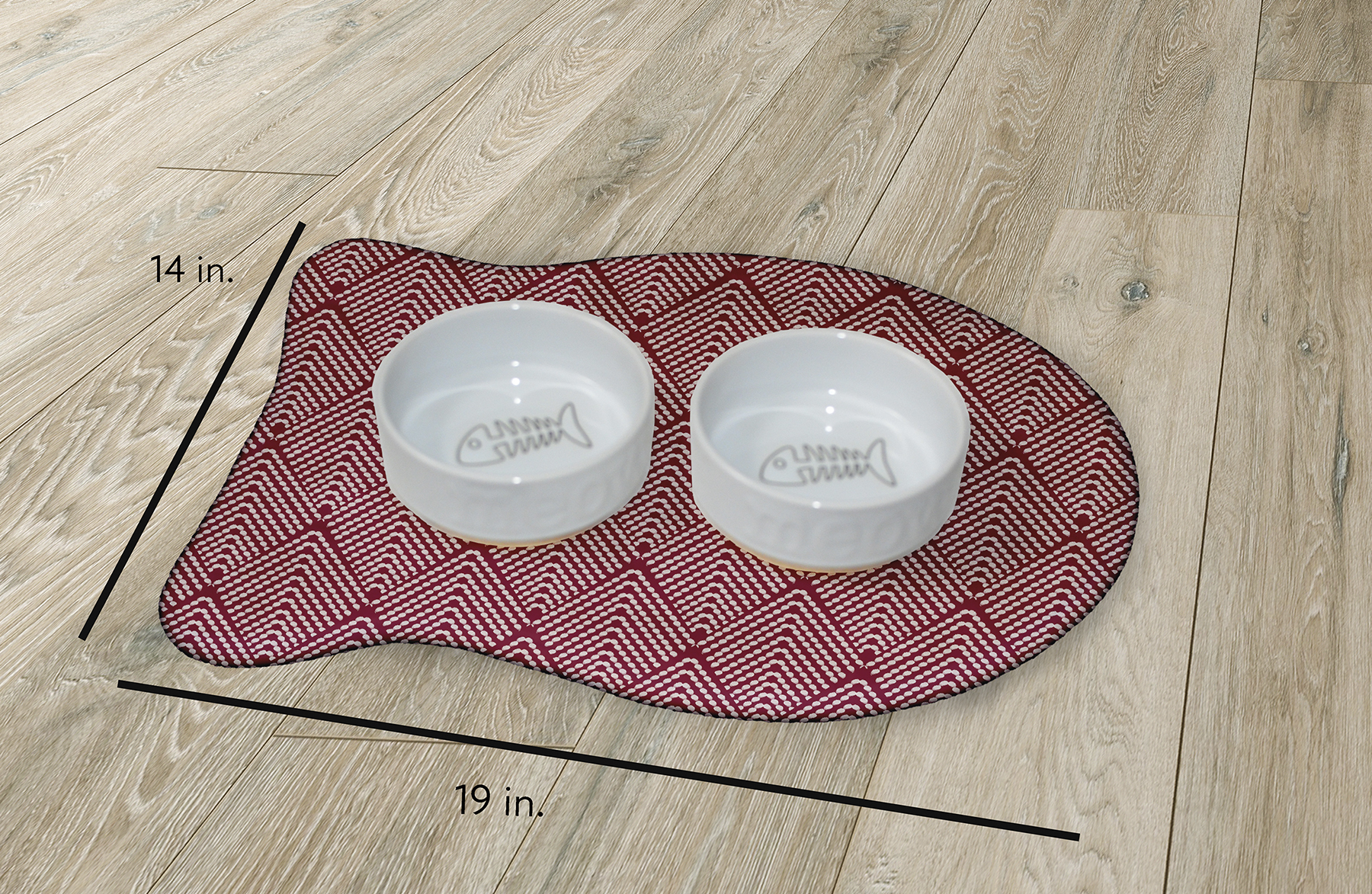 Simply Daisy Lifeflor Fish Shape Pet Feeding Mat for Cats