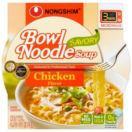 (12 Bowls) Nongshim Savory Chicken Ramen Bowl, 3.03