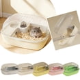thumbnail image 5 of Large Clear Small Animal Cage Habitat with Accessories, Portable Hamster House with Exercise Wheel for Mice, Rats, Guinea Pigs - Indoor Outdoor Travel Carrier Pet Supplies, 5 of 5