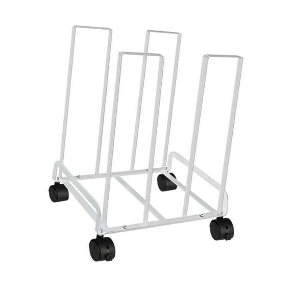 Estantería de cartón con ruedas giratorias de 360 degree de 31 x 26 x 43,5 cm y rieles laterales altos
