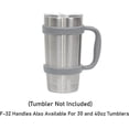 thumbnail image 2 of F-32 Handle - 19 COLORS - 20oz or 30oz size available - Compatible with YETI, BEAST, OZARK TRAIL, RTIC (PREVIOUS DESIGN) and More Tumbler Travel Mug - BPA FREE (20OZ, ZEN GRAY), 2 of 5