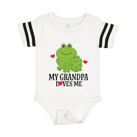 

Inktastic Grandpa Loves Me Frog Gift Baby Boy or Baby Girl Bodysuit