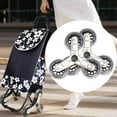 thumbnail image 6 of JISADER 2PCs Trolley Triangular Wheels Staircase Climbing Wheels Stainless Steel -wheel Diameter 9 Cm Anti -slip Replacement for Laundry, 6 of 9