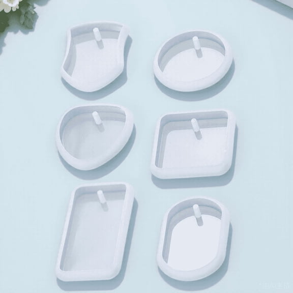 Supvox 6 Pcs Keychain Accessories DIY Silicone for People in Need with White Color