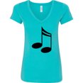 thumbnail image 3 of Inktastic Music Notes for the Music Lover Women's V-Neck T-Shirt, 3 of 5