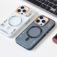 thumbnail image 4 of Funda de teléfono mate magnética para iPhone 13, 12, 15, 14 Pro Max, Magsafe 15 Pro, carga inalámbrica, protección contra caídas esmerilada, 4 of 5
