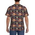 thumbnail image 2 of Naloa Skulls and Flowers Men's T-Shirt Sport T-shirt Men's Basic Tee Casual Men's Shirt, Round Neck, Short Sleeves - Medium, 2 of 5