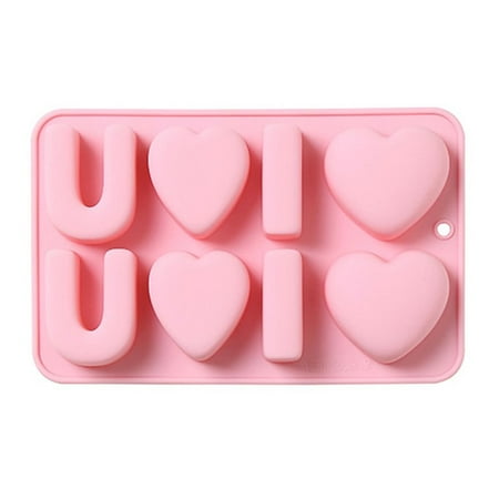 

Holiday Decoration Chocolate Cake Mold Soap Mould Baking Pan Love Theme Valentine s Day Silicone Mold 8 Cavities PINK