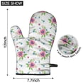 thumbnail image 6 of Pioneer Flower Floral Print Pattern Oven Mitt 2-Pack Set, Heat Resistant Kitchen Gloves, 7.7" X 12", 6 of 6