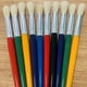 thumbnail image 1 of 10 pinceles para niños, pinceles para niños, pinceles para niños pequeños, pinceles redondos y planos para preescolar, para pintura lavable, 1 of 5