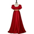 thumbnail image 2 of Kate Sharma Dress Vintage Regency Dress Tea Party Dress for Women with Satin Sash Ruffle Empire Waist Dress Gown, 2 of 7