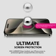 thumbnail image 3 of Upcommon UARMOR Glass 3 Pack Screen Protector & 1 Pack Camera Lens Protector for iPhone 16 Pro (6.3 Inch) 9H Tempered Glass with Easy Installation Kits (Clear), 3 of 9