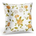 thumbnail image 1 of BSDHOME Housse de Coussin Petites Roses Beiges Fleurs Orange 18x18 Pouces, 1 of 1