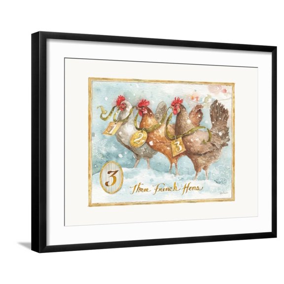 Art.com 12 Days of Christmas III Art Print by Lisa Audit, Black Frame Wall Art, 29" x 23"