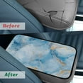 thumbnail image 4 of Yuyamidu Blue Marble Print Car Armrest Cover Cushion Pad Accessories Flannel Auto Center Console Cover Fluffy Car Center Console Armrest Cover Fit for Most Vehicles, 4 of 7