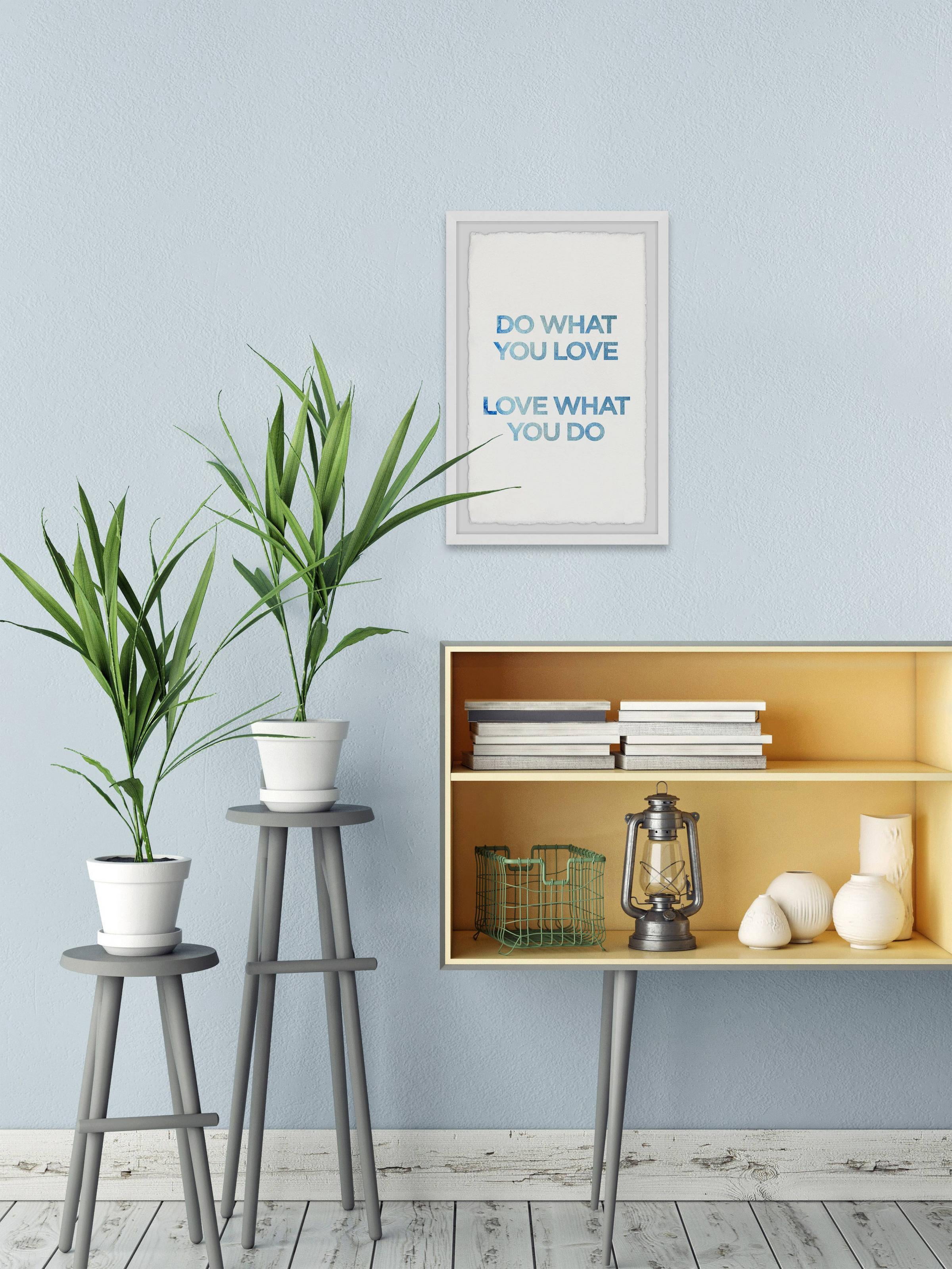 Marmont Hill Blue Do What You Love Framed Wall Art