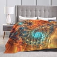 thumbnail image 4 of DouZhe Ultra-Soft Micro Fleece Lightweight Flannel Bed Blanket, Mysterious Math Fractal Vortex Print Cozy Warm Throw Blankets, 60"x50", 4 of 7
